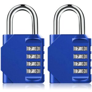 Combination Padlock Heavy Duty Lock - BeskooHome [ 2 Pack] Waterproof 4-Digit Combination Lock for School