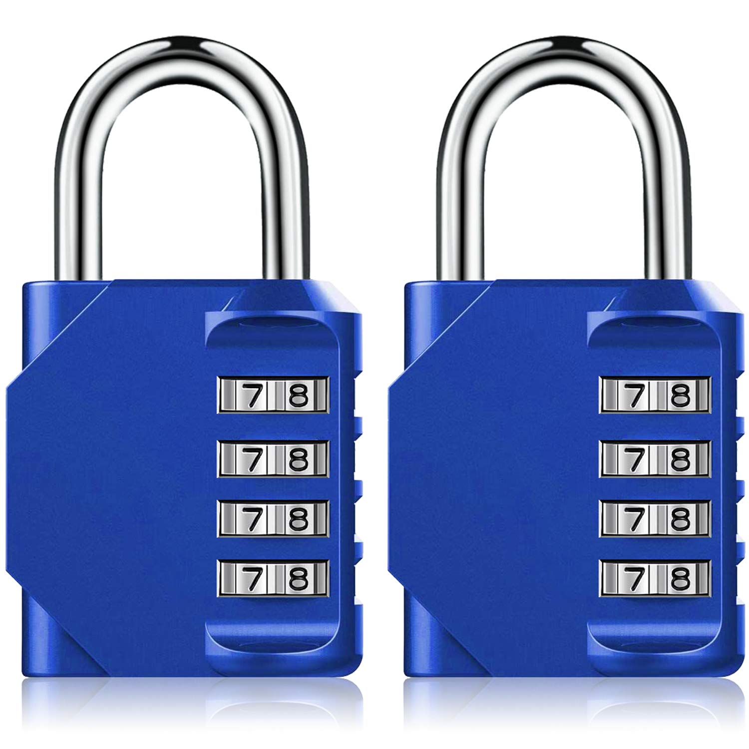 Combination Padlock Heavy Duty Lock - BeskooHome [ 2 Pack] Waterproof 4-Digit Combination Lock for School