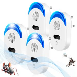 Ultrasonic Pest Repeller 4 Pack - Powerful Mouse Repeller Plug in Pest Control - Ultrasonic Rat Repellent- Electronic Mosquito Repellent - Ideal for Mice