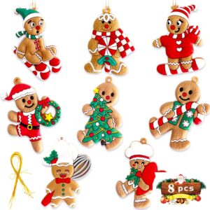8PCS Christmas Gingerbread Ornaments