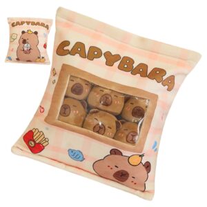 Snack Pillow Plush - Capybara Stuffed Animal Cushion | Removable Stuffed Animal Cushion