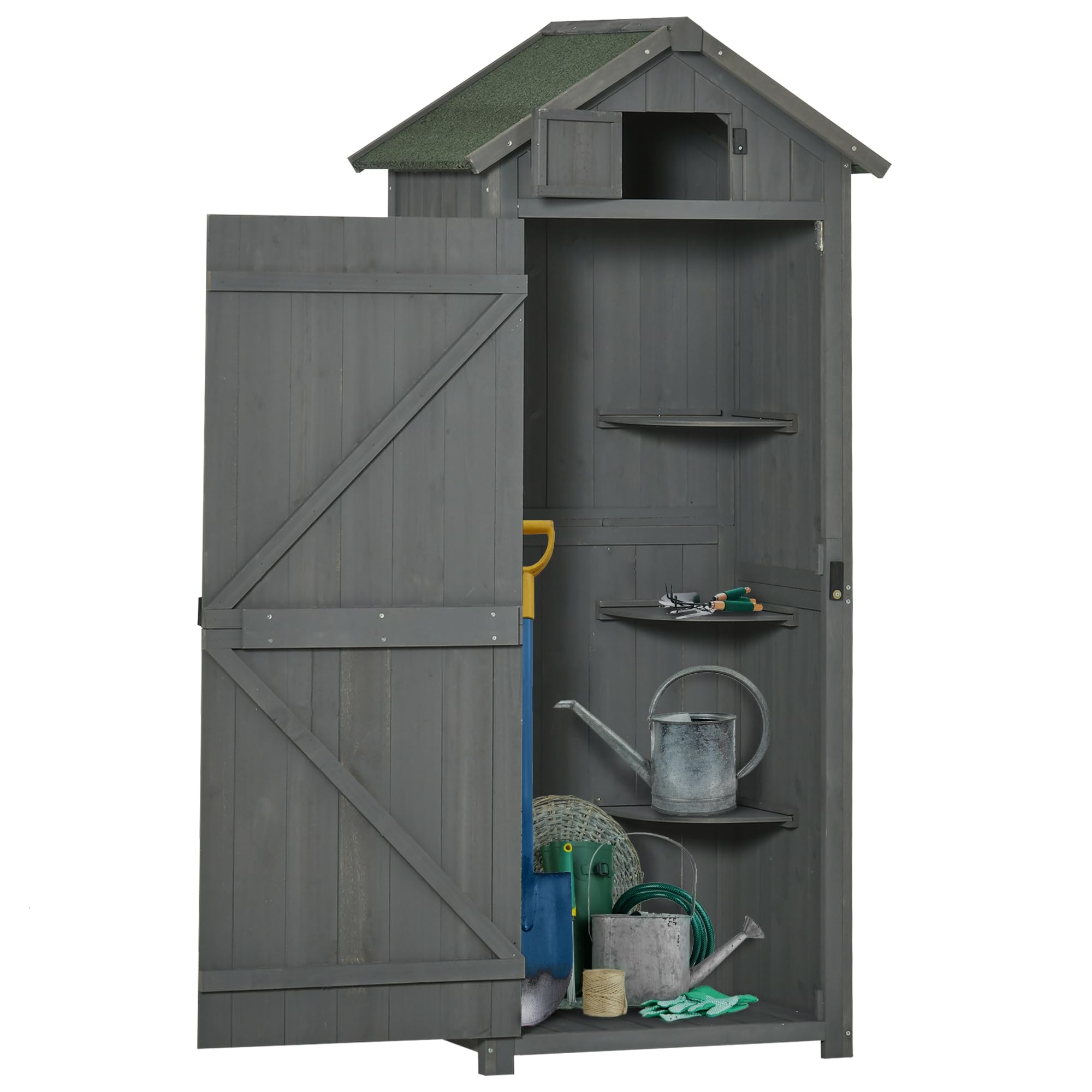 Outsunny Wooden Garden Shed