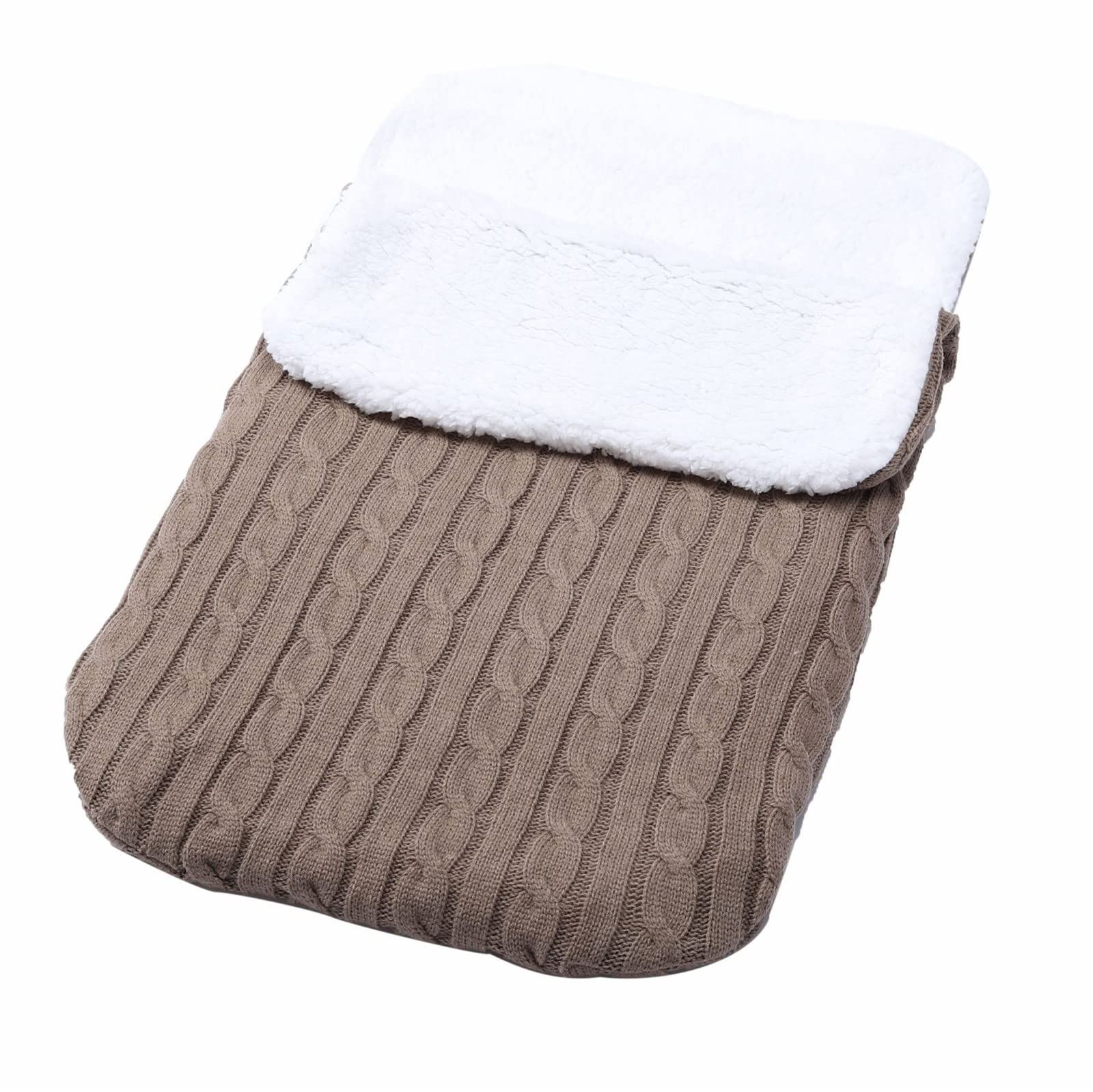 Wifgmjy Baby Fleece Swaddle Blanket Newborn Baby Swaddle Wrap Infant Winter Warm Knitted Swaddle Baby Girls Boys Stroller Baby Accessorie