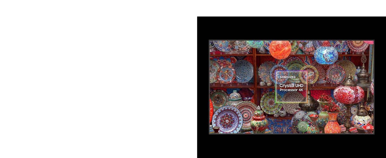 samsung tv, television with Crystal Prosessor 4K