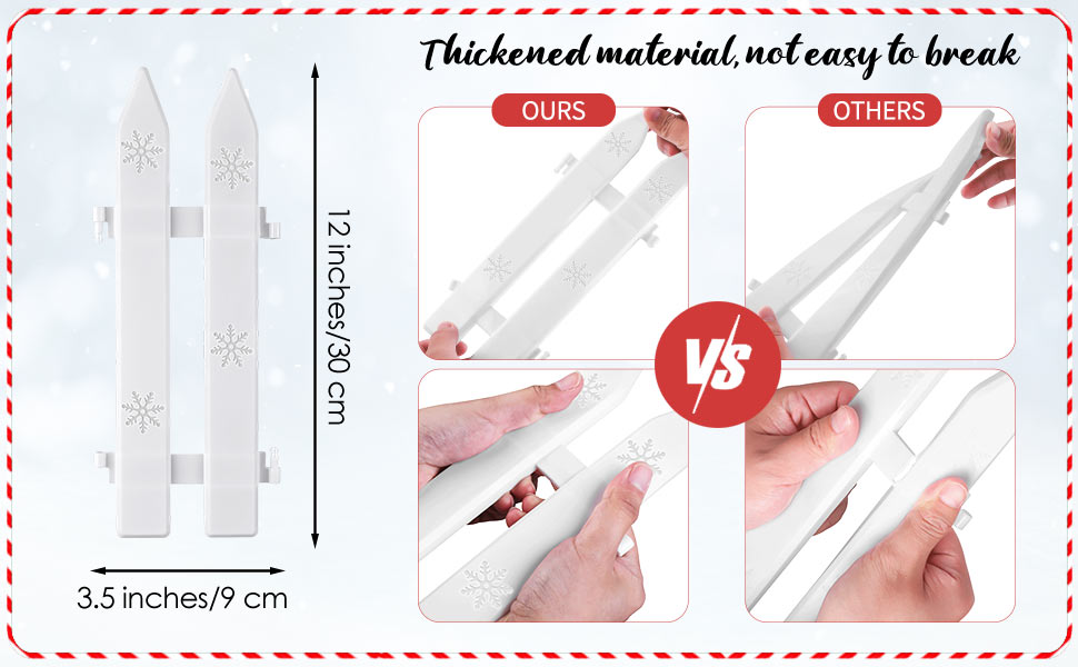 Add charm to your Xmas tree with our 12-inch plastic white picket fence