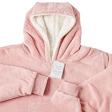 extra long fleece hoodie blanket