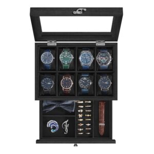 SONGMICS Watch Box with 8 Slots