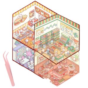 4 Sets 3D House Sticker Set