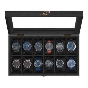 SONGMICS Watch Box with 12 Slots