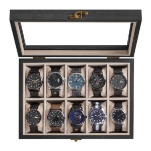 SONGMICS Watch Box with 10 Slots