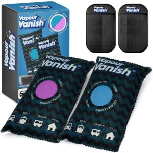 VapourVanish Reusable Dehumidifier Bags - Car Dehumidifier Moisture Absorber With Dashboard Anti-Slip Mats
