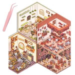 4 Sets 3D House Sticker Set