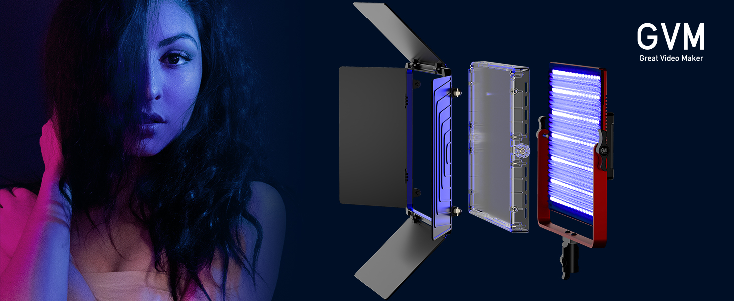 200D PRO RGB LED Video Light with 3 Softboxes