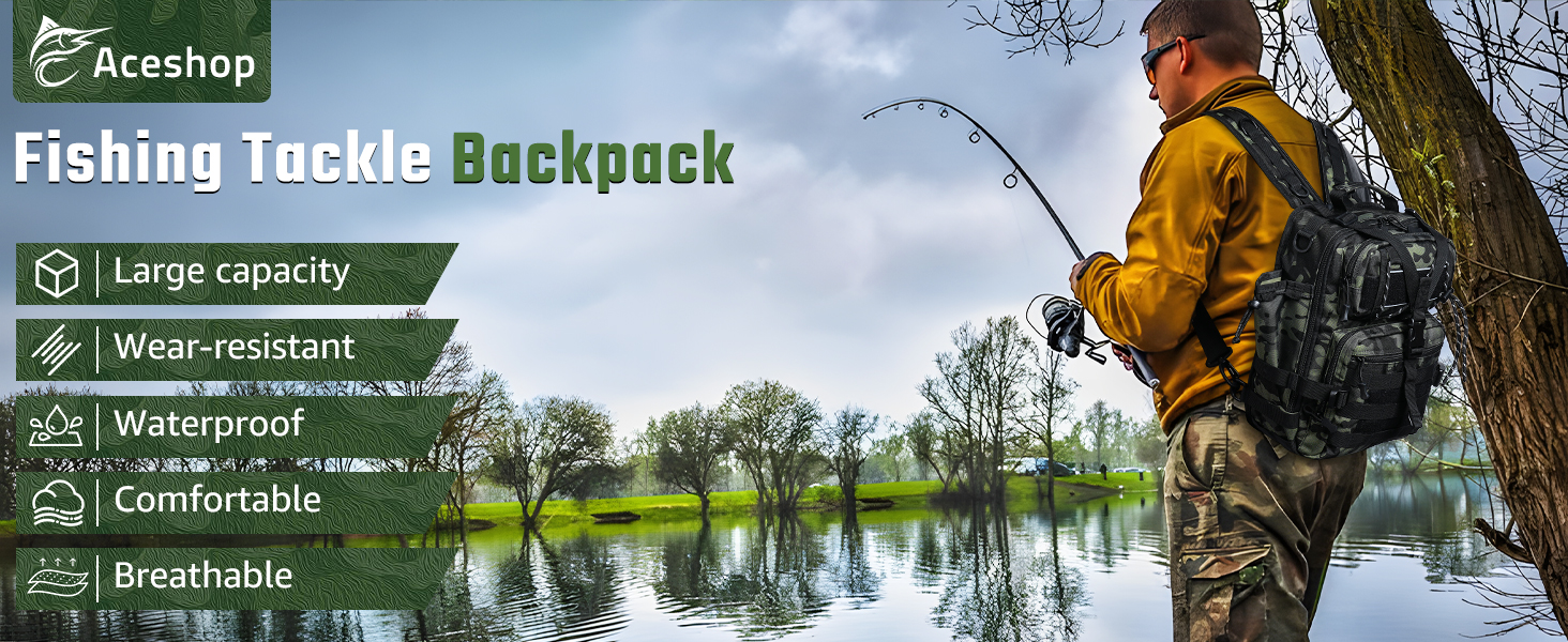 Fishing Tackle Backpack Storage Bag Fishing Backpack Fishing Tackle Storage Bag