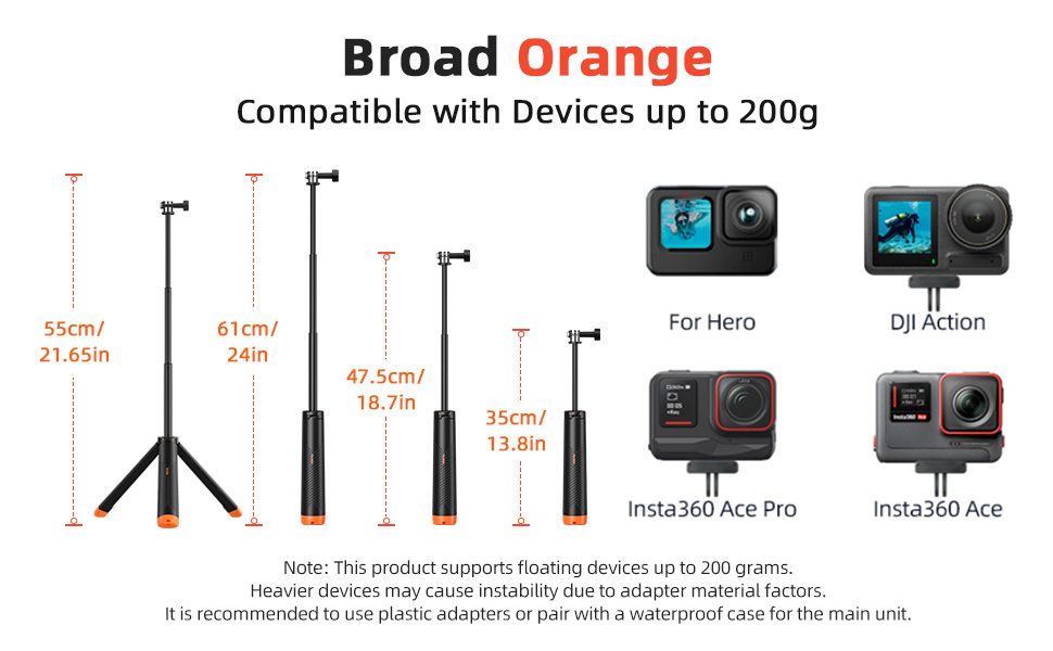 Selfie Stick Go Pro Floating Hand