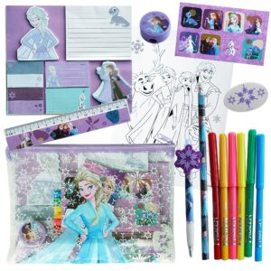 Frozen Kids Colouring Kit - Arts & Crafts - Stationery Set - Markers & Drawing Supplies - Creative Gift for Girls