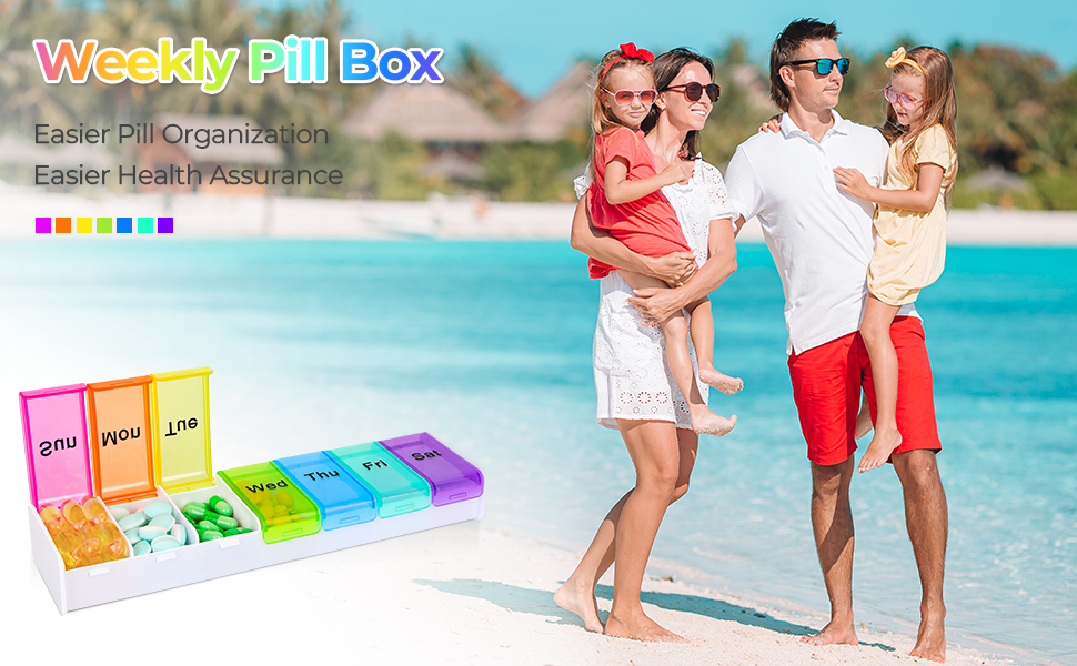 Pill Box 7 Day 1 Times a Day