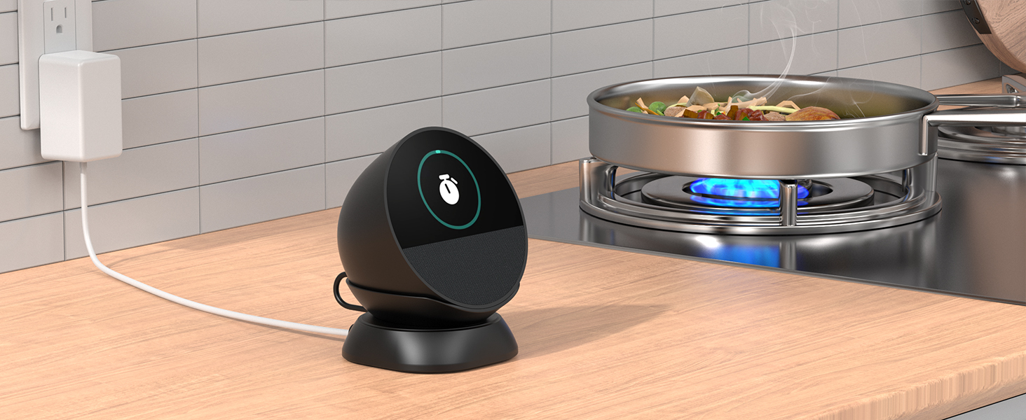 Echo Spot Desktop Stand in Kitchen