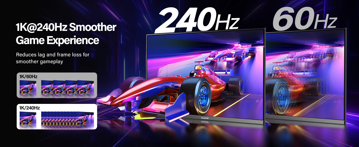 Gawfolk 32 inch Curved Gaming Monitor 240hz, 1800R FHD 1080P Computer Monitors