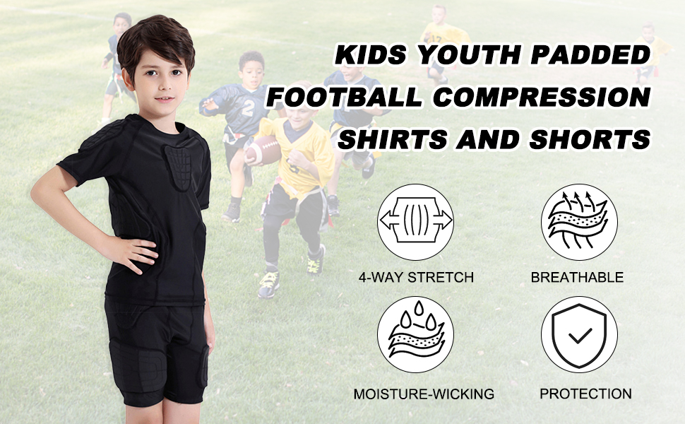 Kids Padded Football Shirt and Shorts