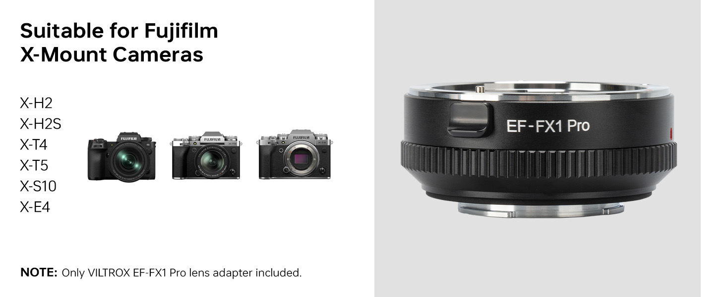 VILTROX EF-FX1 PRO Auto Focus Lens Mount Adapter Converter 