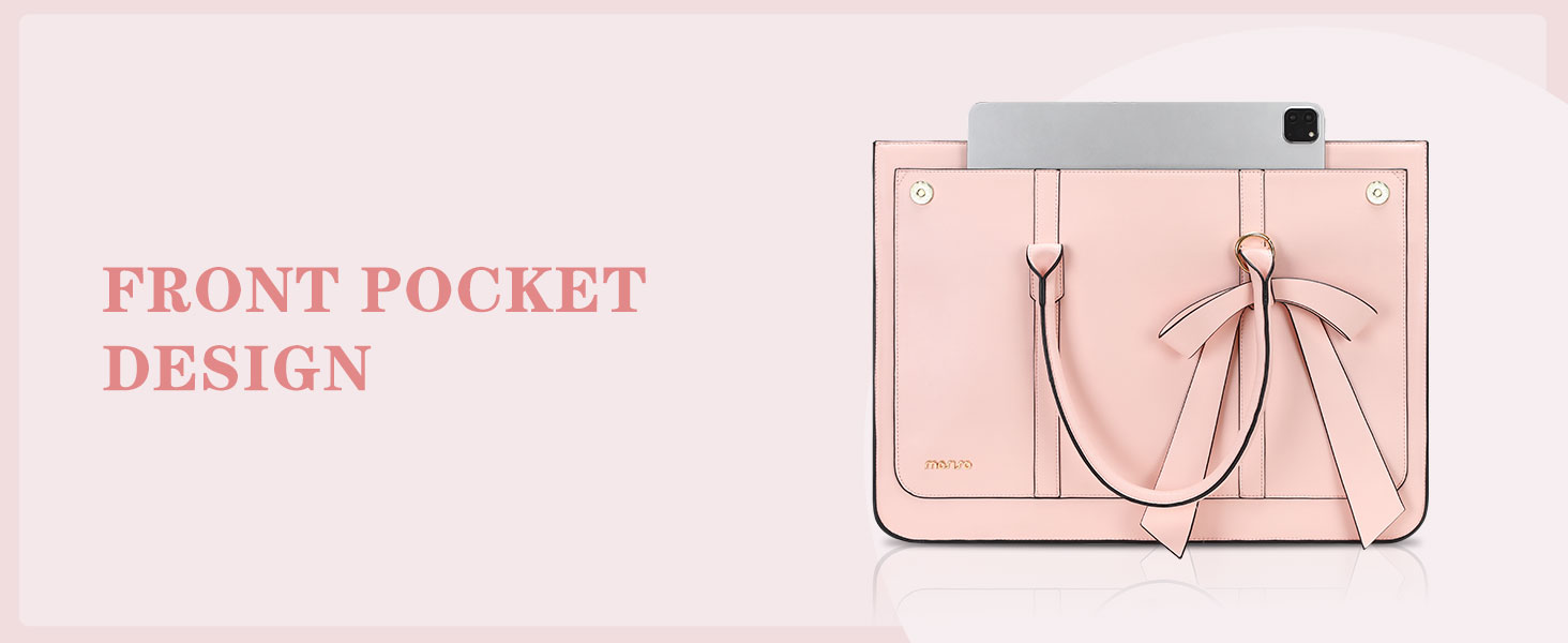 MOSISO Laptop PU Shoulder Bag for Women