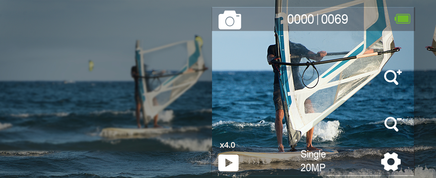 action camera with zoom
