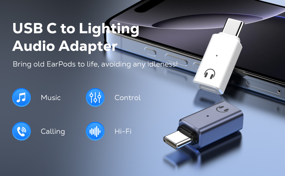 lighting to usb c adapter for headphones