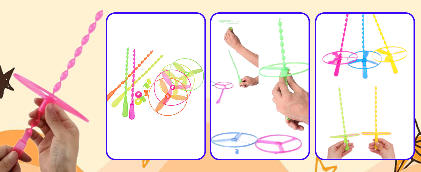 Twisty Pull String Flying Toys