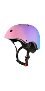LOKJIJI Adjustable Kids Bike Helmet for Girls Boys Youth, Color Gradient Kids Protective Helmets ...