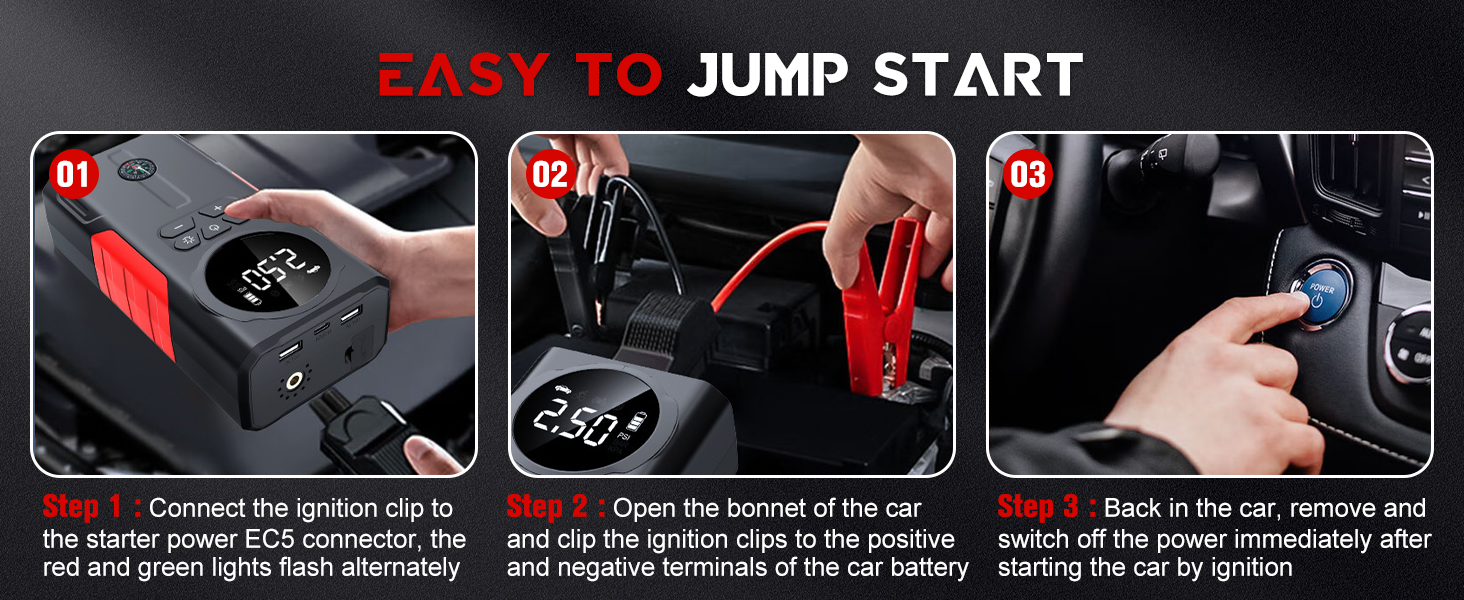 Jump Starter Power Pack Car Battery Starter