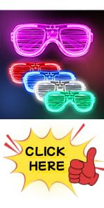 Glow in the Dark Glasses for Carnival Festival Birthday Christmas 2025 New Years Eve
