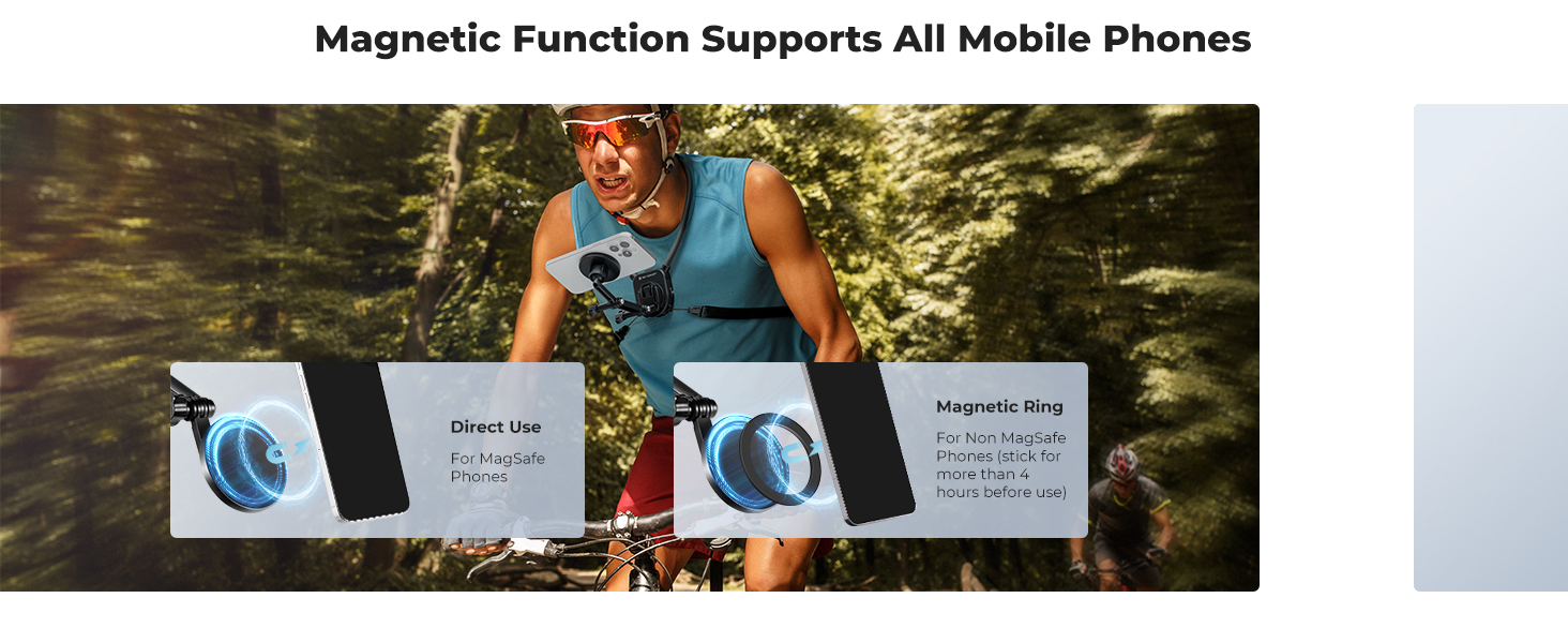 Magnetic neck phone holder