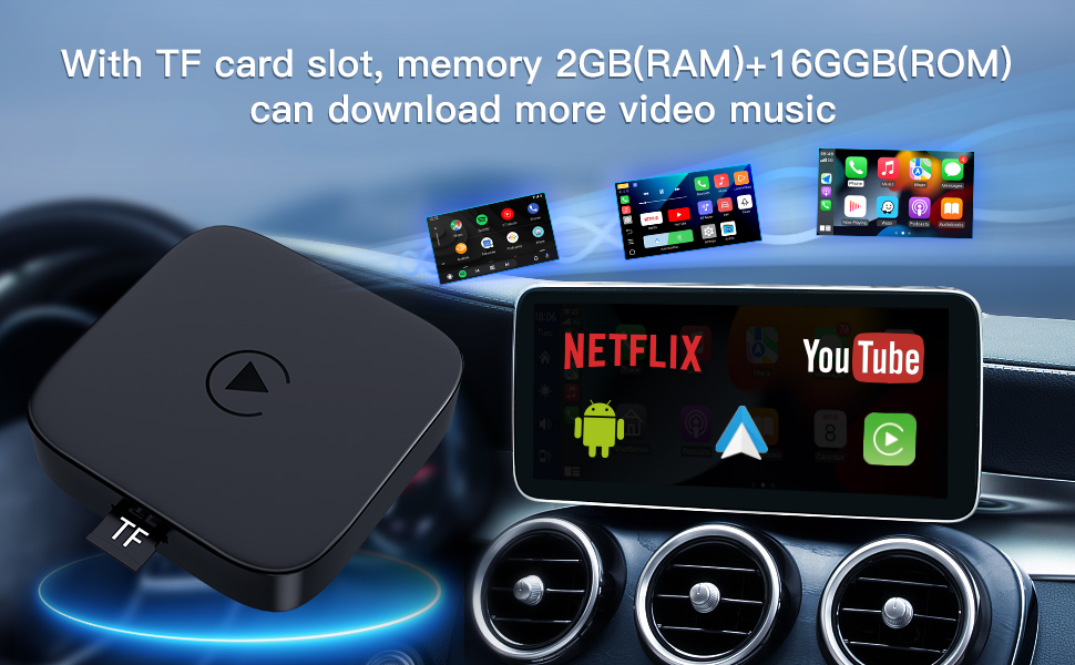 Carabc B2 Wireless Carplay Android Auto Adapter Keystone 4