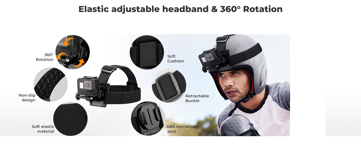 Action Camera Head Mount Harness Band Strap