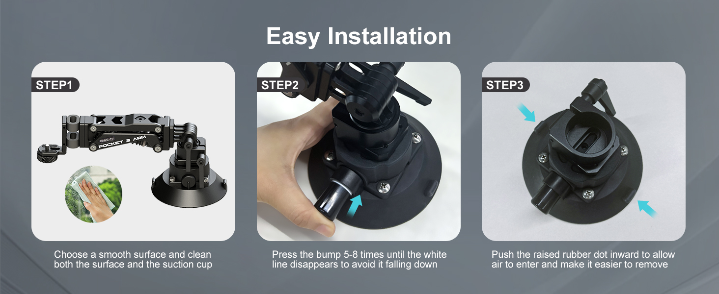 shock absorber arm suction mount car camera mount