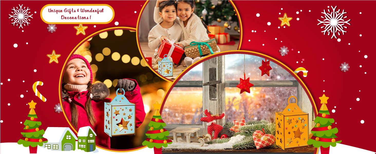 Christmas Wood Crafts for Kids xmas Star Lantern