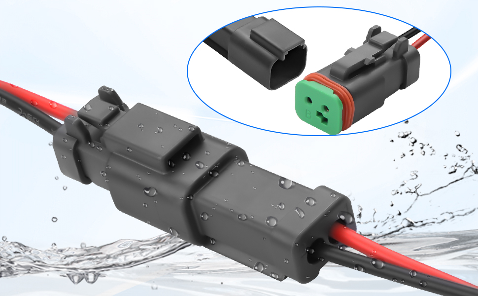 2 Pin Pigtail Cable with Heat Shrink Tubing