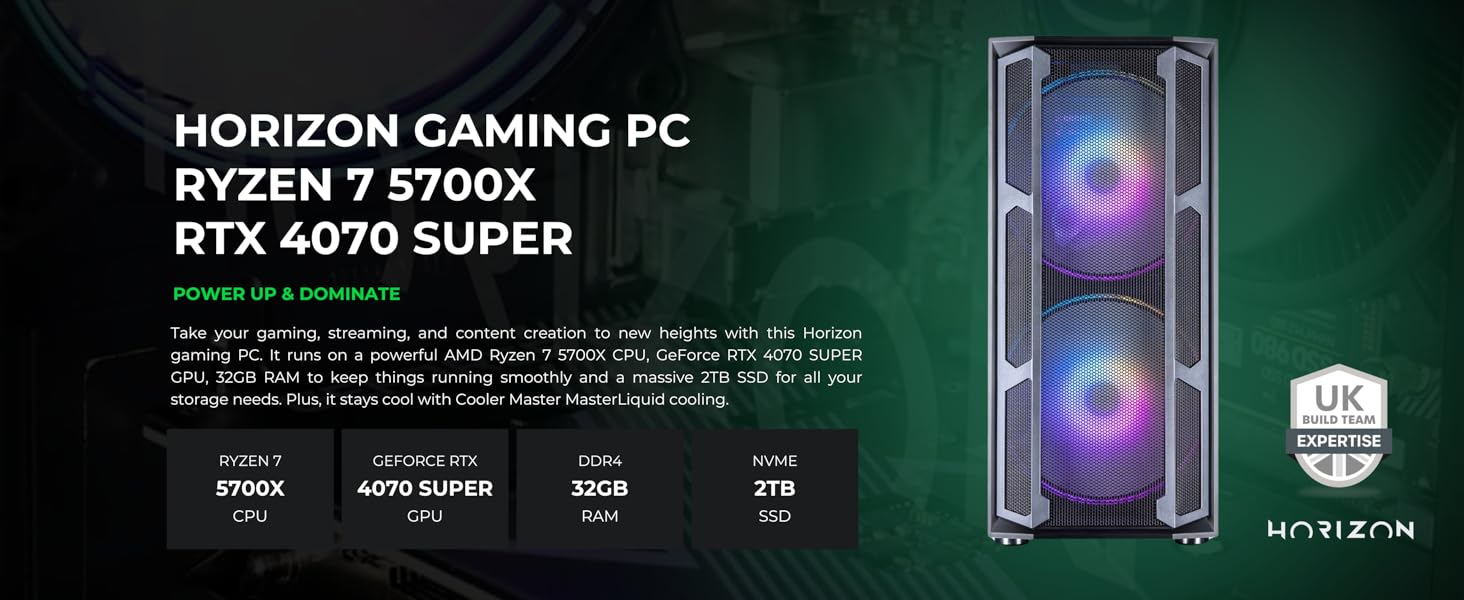 Horizon Gaming PC | Ryzen 7 5700x | RTX 4070 Super | CCL Computers