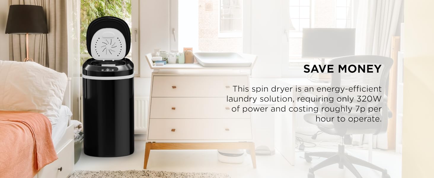 DMD Collective 7KG Spin Dryer Money Saving Low Cost per Hour 7p 320W of power