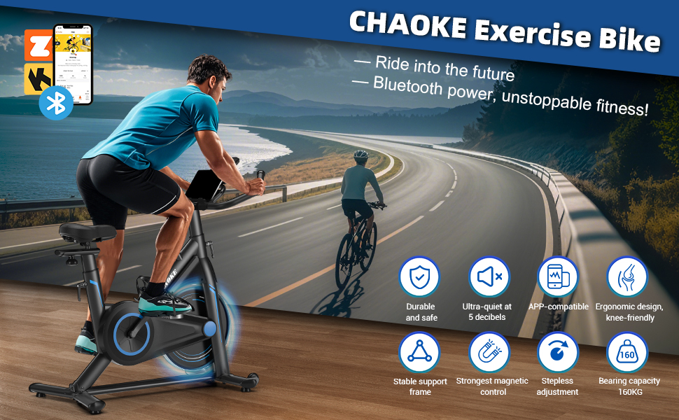 CHAOKE Magnetic Resistance Exercise Bike – Ultra-Quiet, Durable