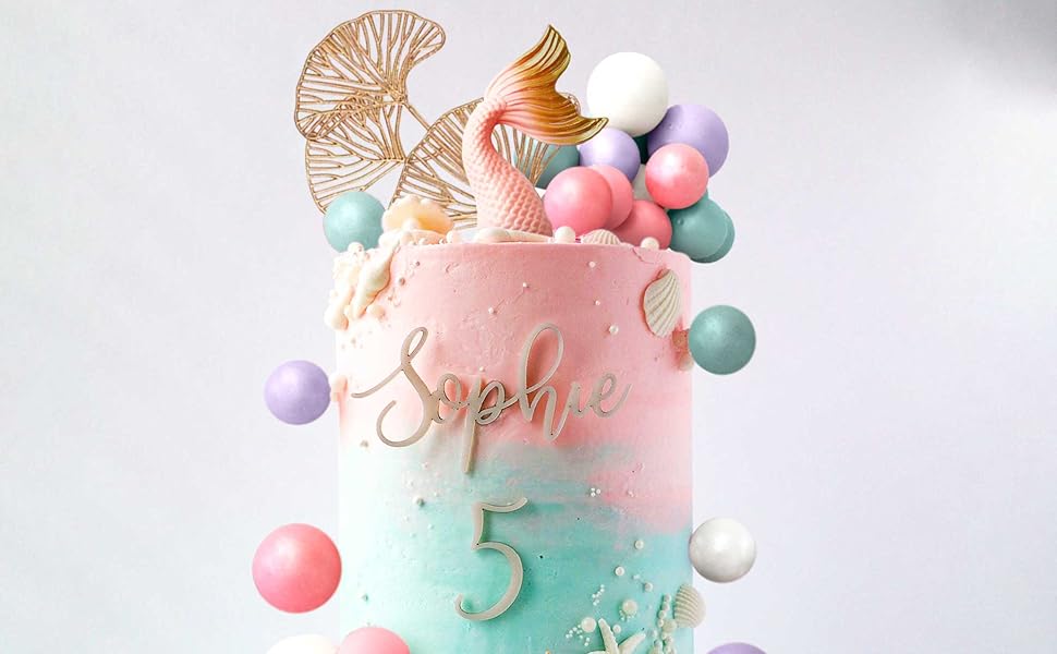 little mermaid cake topper under the sea cake decoration seashell cake topper