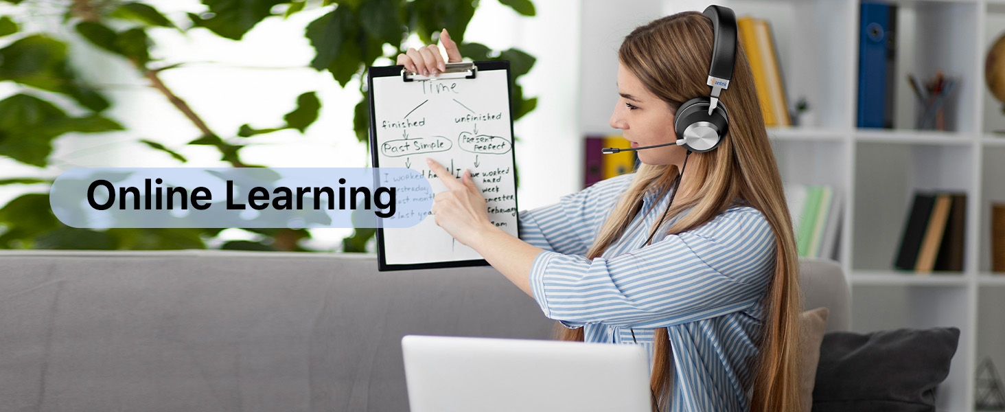 USB Headset with Microphone for PC Laptop