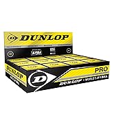 DUNLOP Squash Balls Competition Yellow, for Beginners and Advanced Players – slow speed