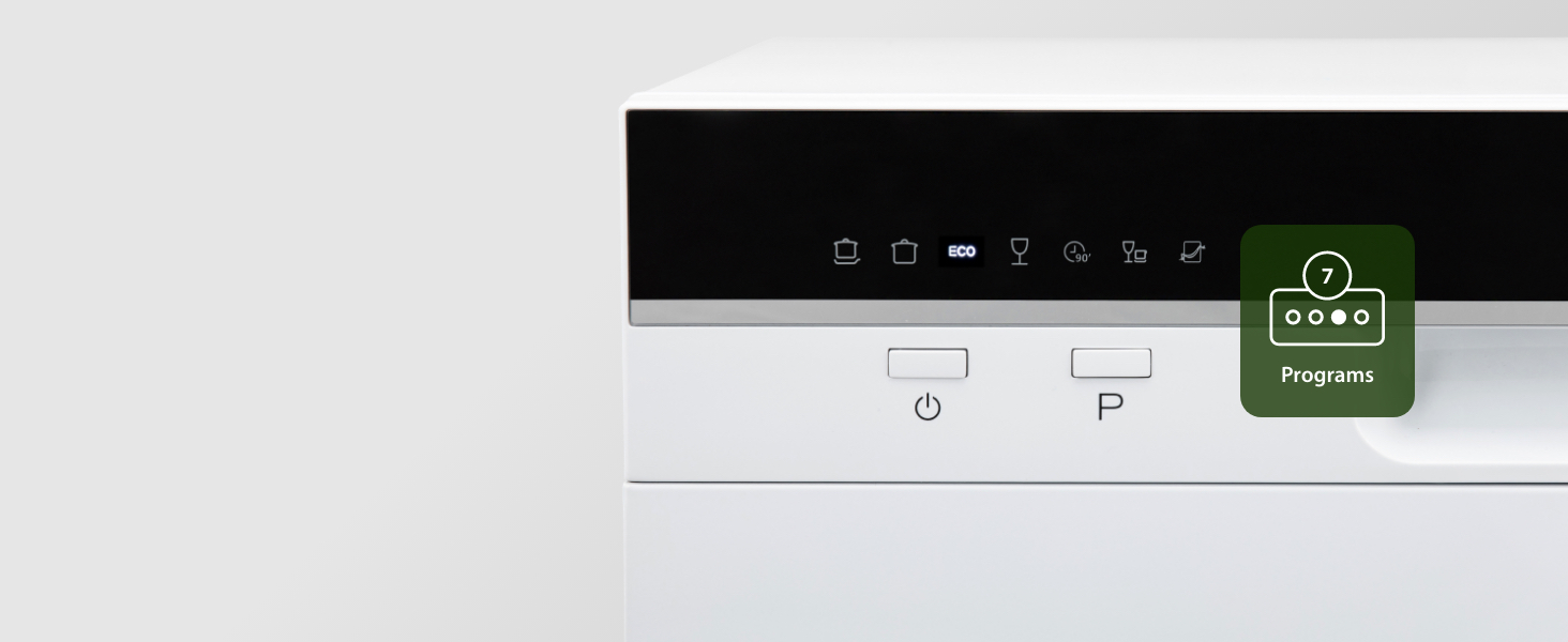 Willow WTTD6W 55cm Tabletop Dishwasher with 7 Programmes