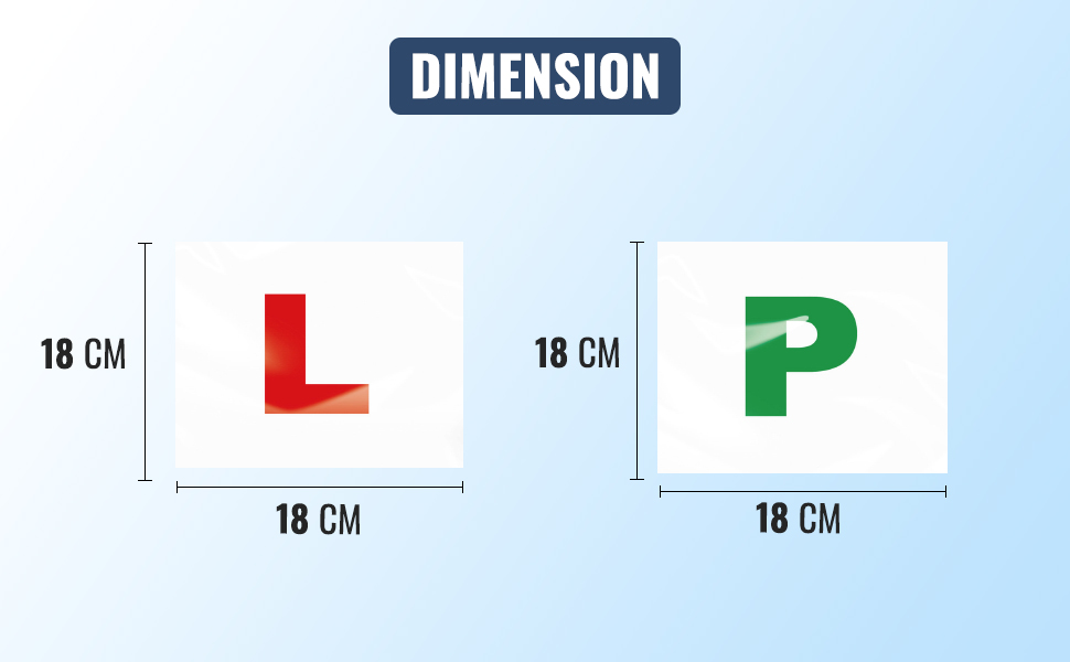 2 L Plates & 2 P Plates for Car