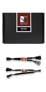 Noctua NA-SYC2, 3 Pin Y-Cables for PC Fans (Black)