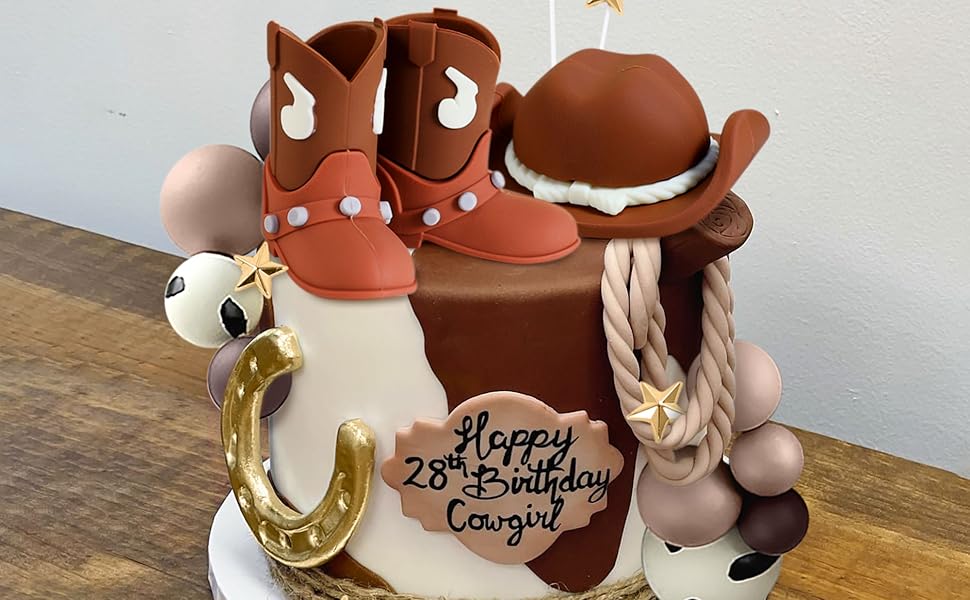 Cowboy Rodeo Cake Topper Cowboy Western Cake Decorations Cowboy Hat Birthday Cake Topper