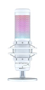 HyperX QuadCast S - RGB USB Condenser Microphone for PC, PS5, Mac, Anti-Vibration Shock Mount, 4...