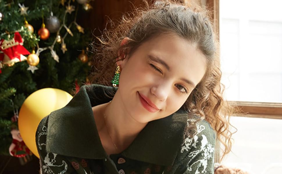christmas tree earrings